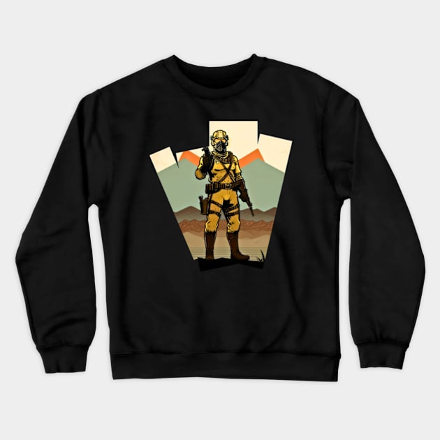 Wasteland Mercenary Crewneck Sweatshirt by DystoTown